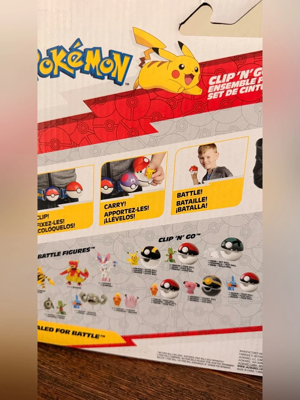 Pokemon PKW2718 Clip 'N' GO Belt Set-Includes 2-Inch Pikachu Battle Figure with